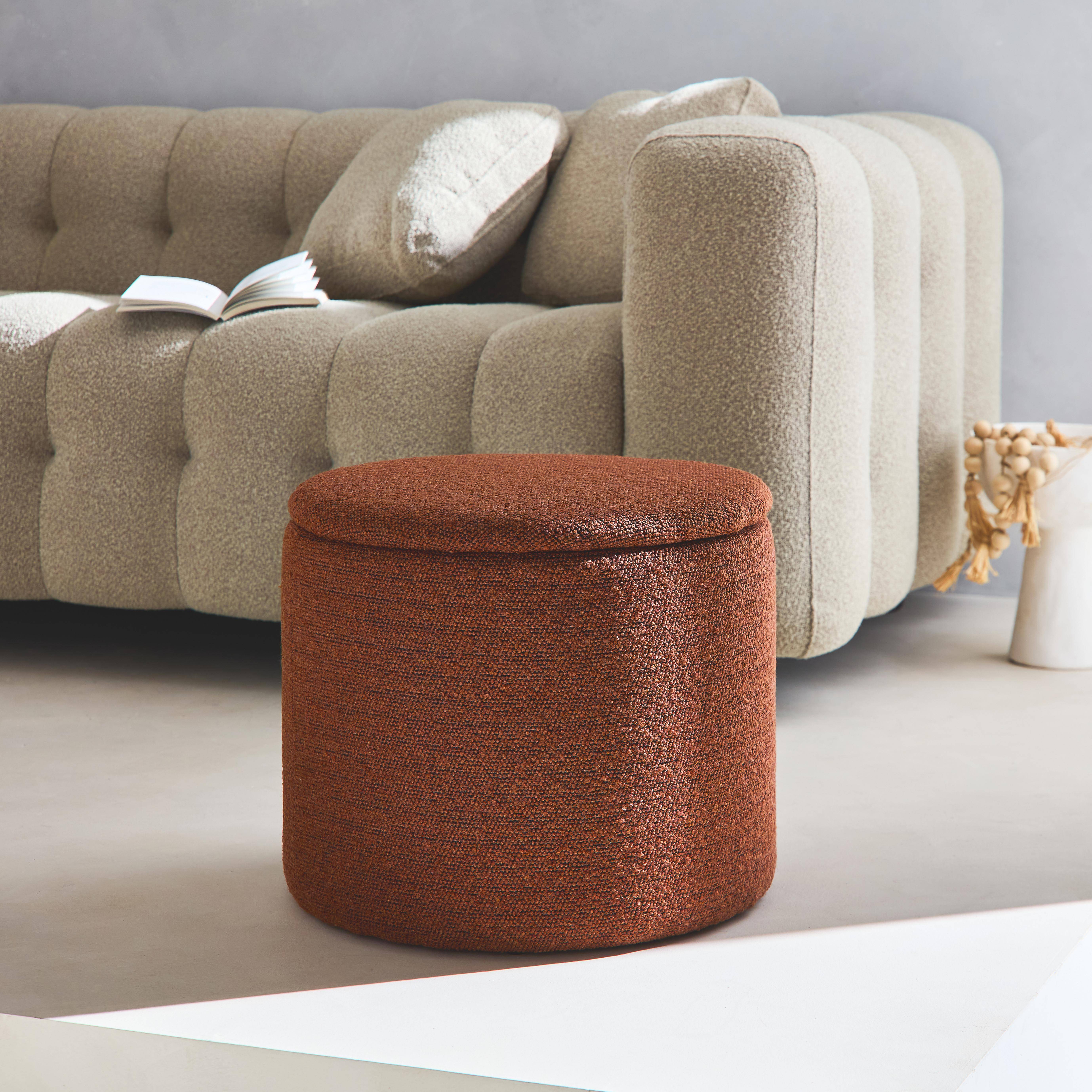 Con Pouf Contenitore Poggiapiedi Poltrone E Sofa Pouf In Tessuto - Main Image