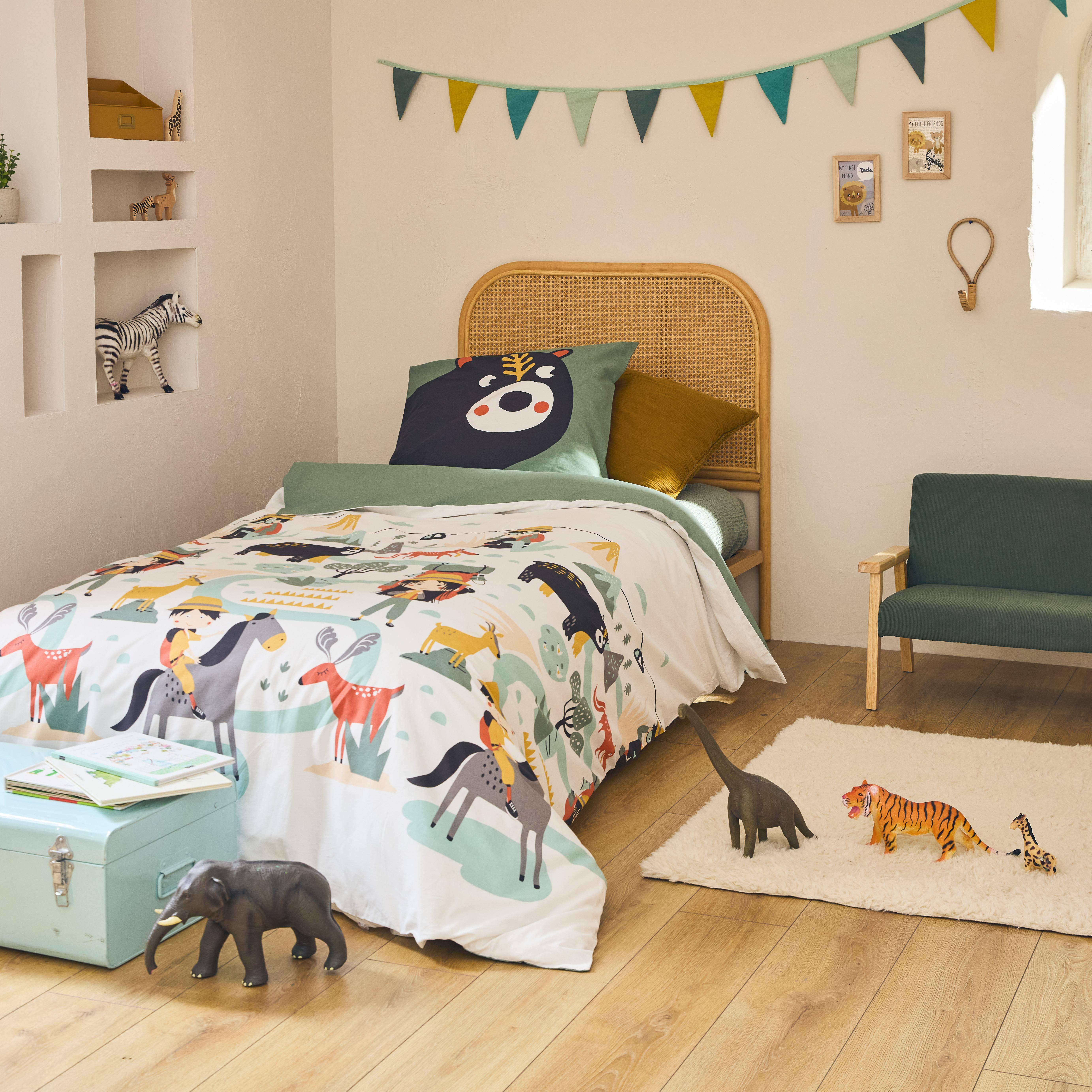 Tête de lit en rotin naturel pour chambre enfant, Sumatra, 90 x 100cm,sweeek,Photo2