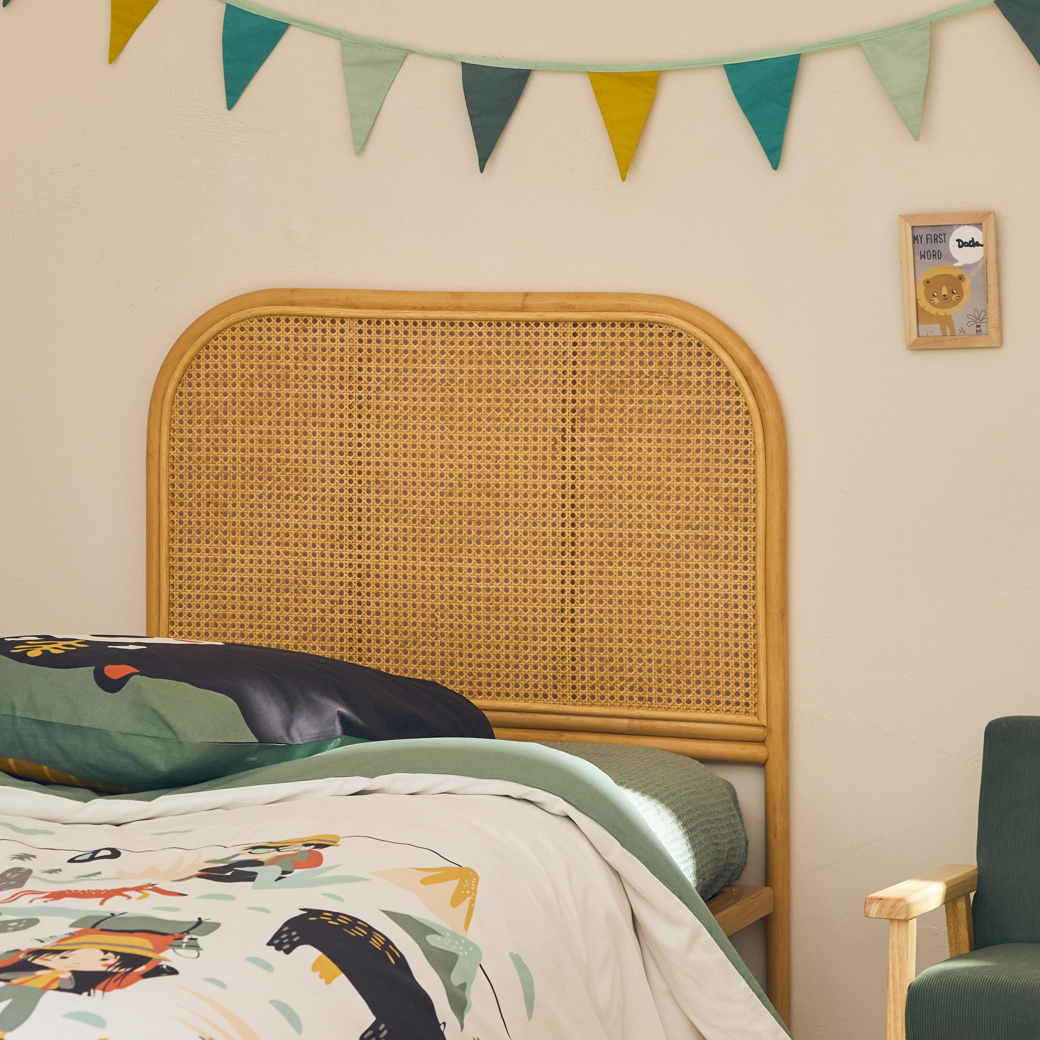Tête de lit en rotin naturel pour chambre enfant, Sumatra, 90 x 100cm,sweeek,Photo1