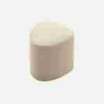 tabouret, pouf en forme de galet en tissu beige, TAO L 60 x P 44 x H 40cm Photo4