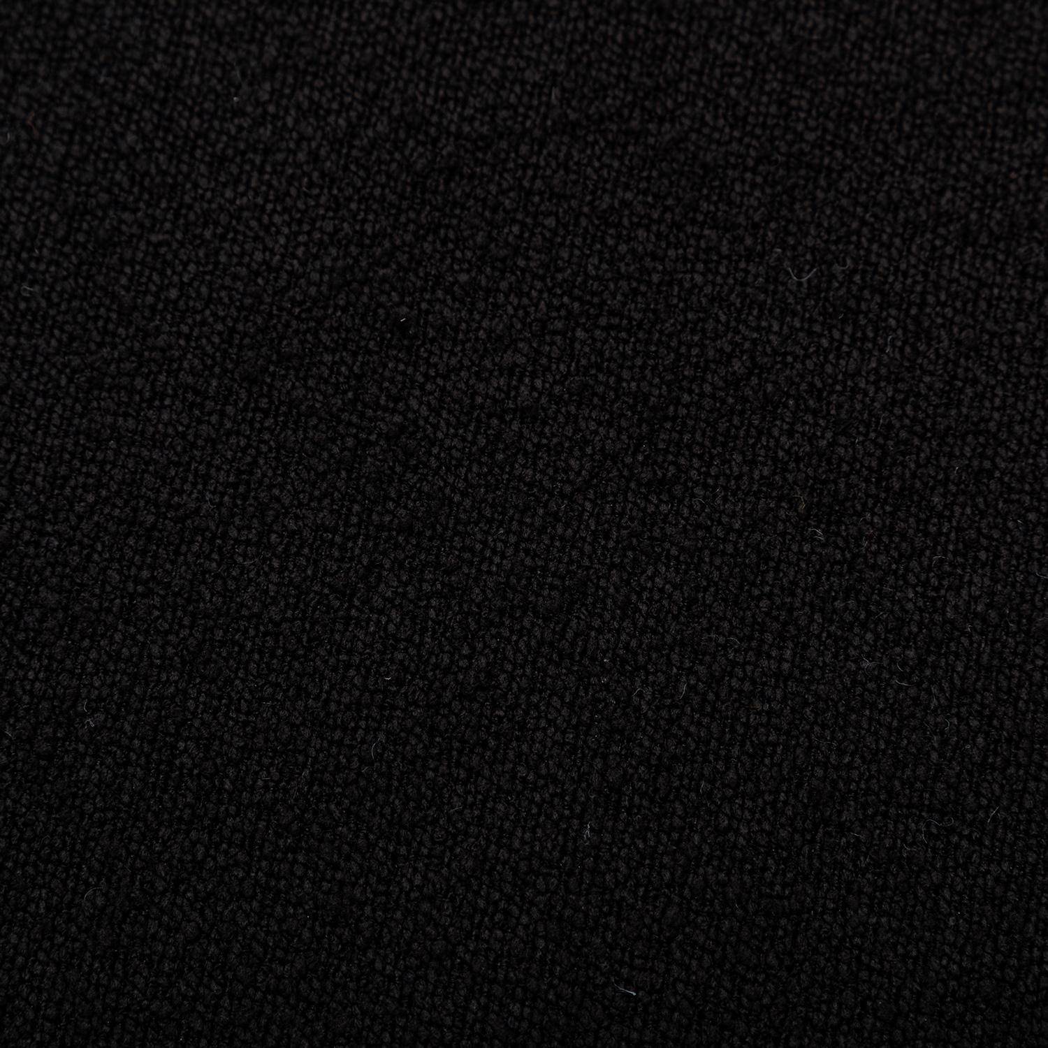 Kiezelvormige poef in zwarte stof, Tao, B 60 x D 44 x H 40cm Photo6