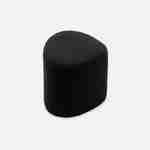 taburete, puf en forma de guijarro en tejido negro, TAO A 60 x P 44 x H 40cm Photo3