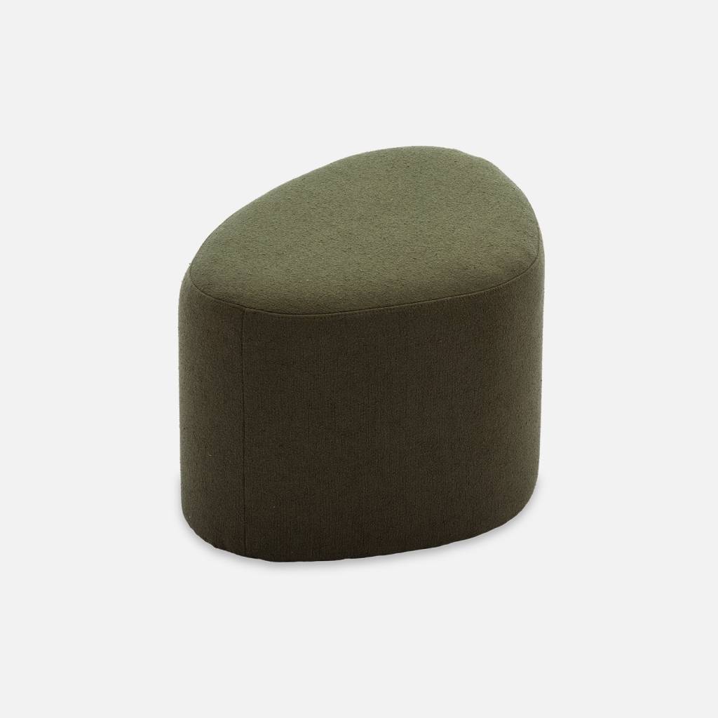 Trójkątna pufa materiałowa - Khaki