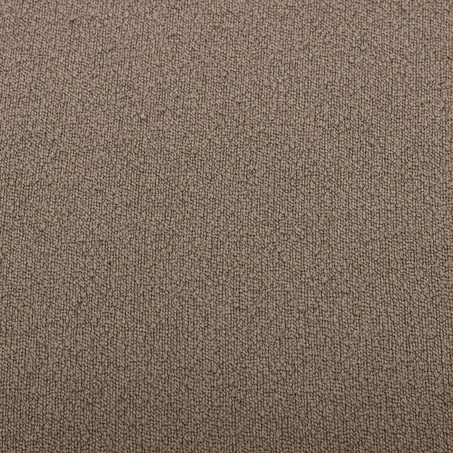 tabouret, pouf en forme de galet en tissu taupe, TAO L 60 x P 44 x H 40cm Photo7