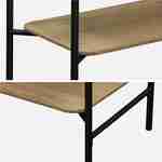 Wooden bookcase with black metal frame and legs, 4 shelves Photo4