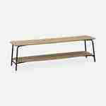 TV unit in wood decor and steel structure 150cm 2 shelves Photo1