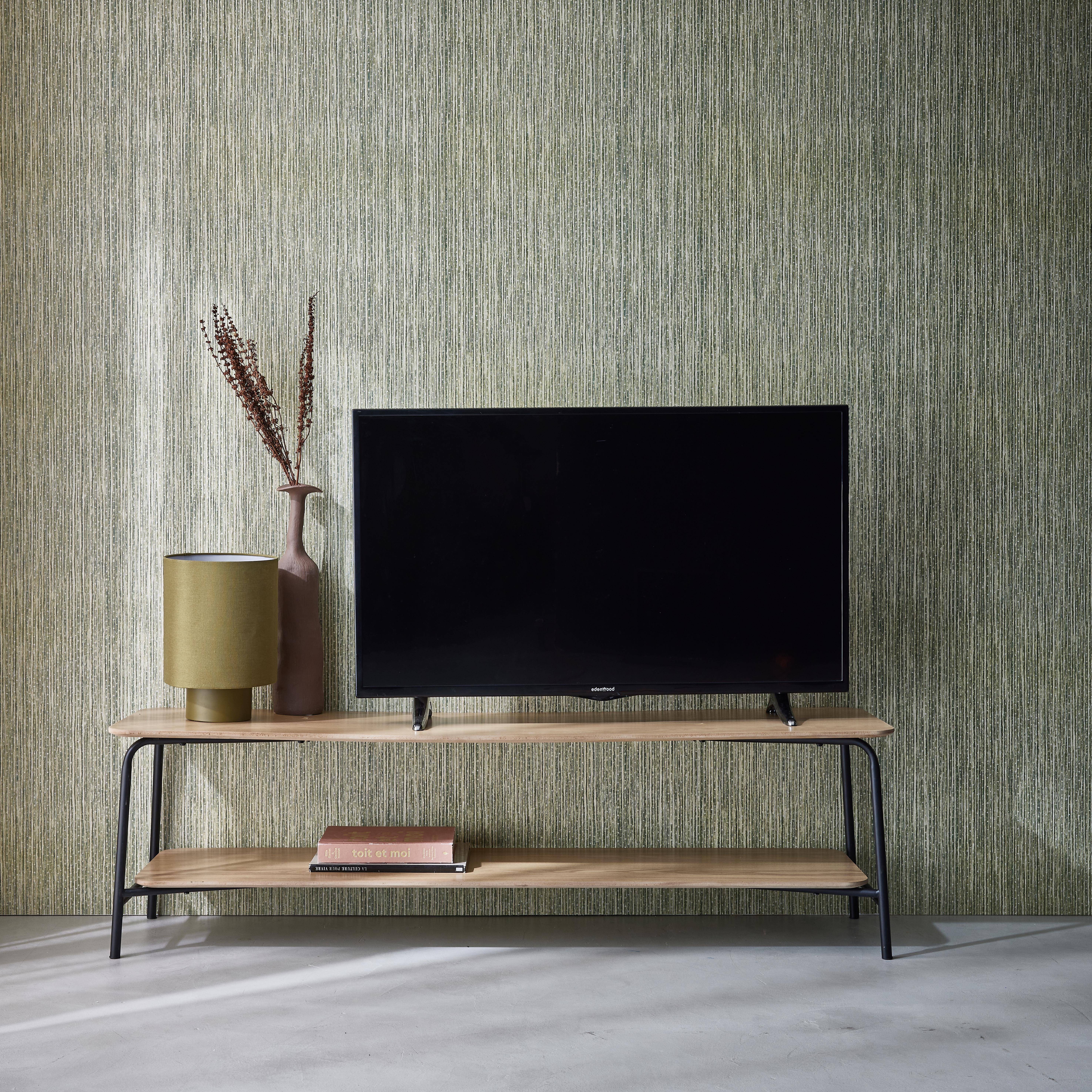 Mueble TV decoración madera y estructura acero 150cm 2 estantes,sweeek,Photo1