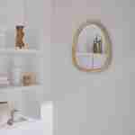 Miroir organique en bois de sapin 55cm couleur naturelle CHARLIE  L 55 x l 50 x E 3cm Photo1