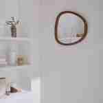 Organische dennenhouten spiegel, 55cm, walnootkleur, Charlie L 55 x B 50 x D 3cm Photo2