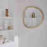 Spiegel van organisch dennenhout, 75cm natuurlijke houtkleur, Charlie, L 75 x B 70 x D 3cm Photo1