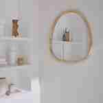 Spiegel van organisch dennenhout, 75cm natuurlijke houtkleur, Charlie, L 75 x B 70 x D 3cm Photo2