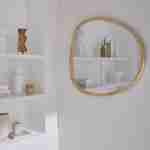 Miroir organique en bois de sapin 85cm couleur naturelle CHARLIE  L 85 x l 79 x E 3cm Photo1