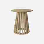 Set of 2 round coffee tables, oak-effect top and fir-wood legs, 40cm and 60cm Photo3