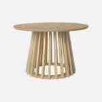 Set of 2 round coffee tables, oak-effect top and fir-wood legs, 40cm and 60cm Photo2