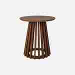 Conjunto de 2 mesas de centro redondas com tampo em madeira de nogueira e pernas em madeira de abeto, Ø40cm e Ø60cm Photo3