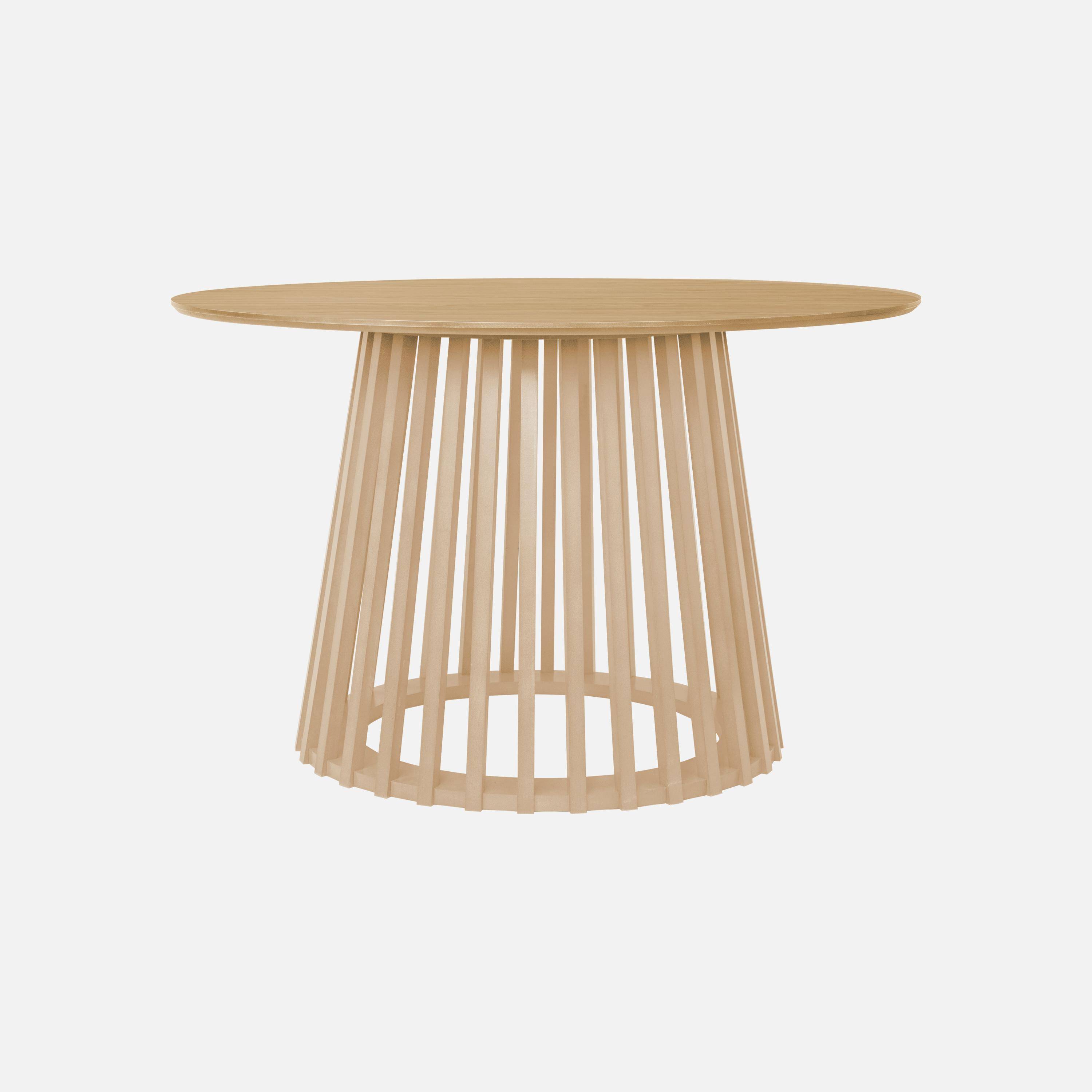 Mesa de comedor efecto madera de 4 plazas, Clara, Roble, 120x120x75 cm Photo6