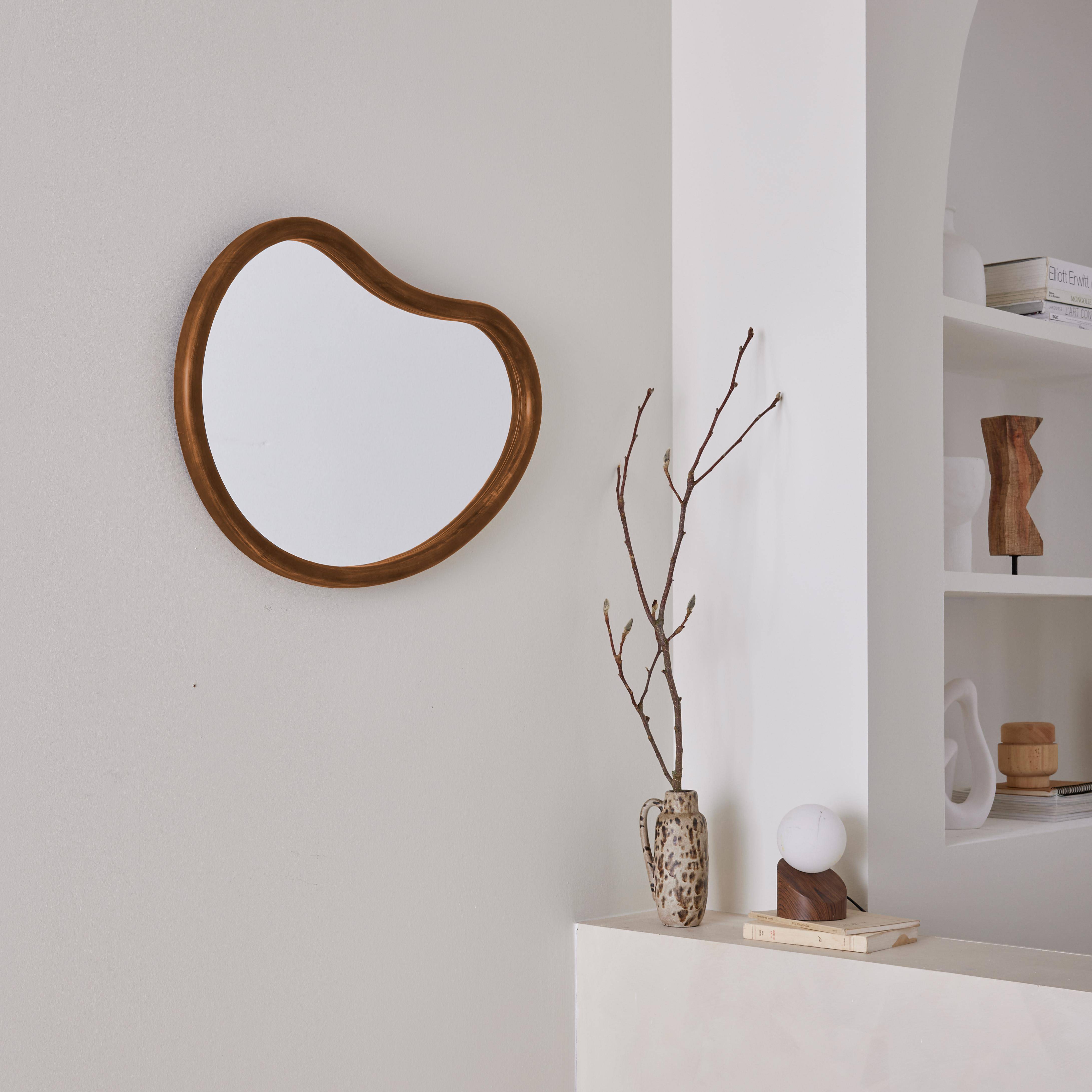 65cm wooden mirror, Jacob, Walnut, 50x3x65 cm,sweeek,Photo6