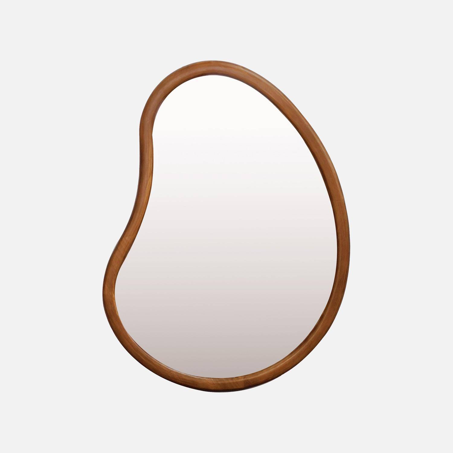 65cm wooden mirror, Jacob, Walnut, 50x3x65 cm Photo2