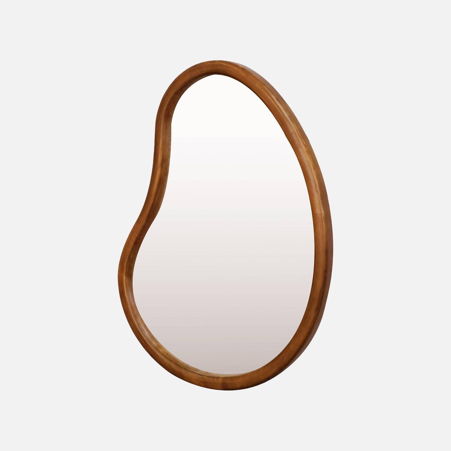 65cm wooden mirror, Jacob, Walnut, 50x3x65 cm,sweeek,Photo3