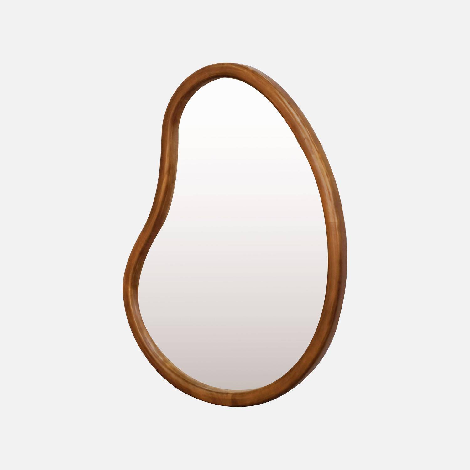 65cm wooden mirror, Jacob, Walnut, 50x3x65 cm Photo5