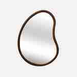 Organischer Spiegel aus Tannenholz 85cm, 3cm dick, nussbaumfarben, ideal für Eingang, Schlafzimmer oder Badezimmer - Jacob Photo4