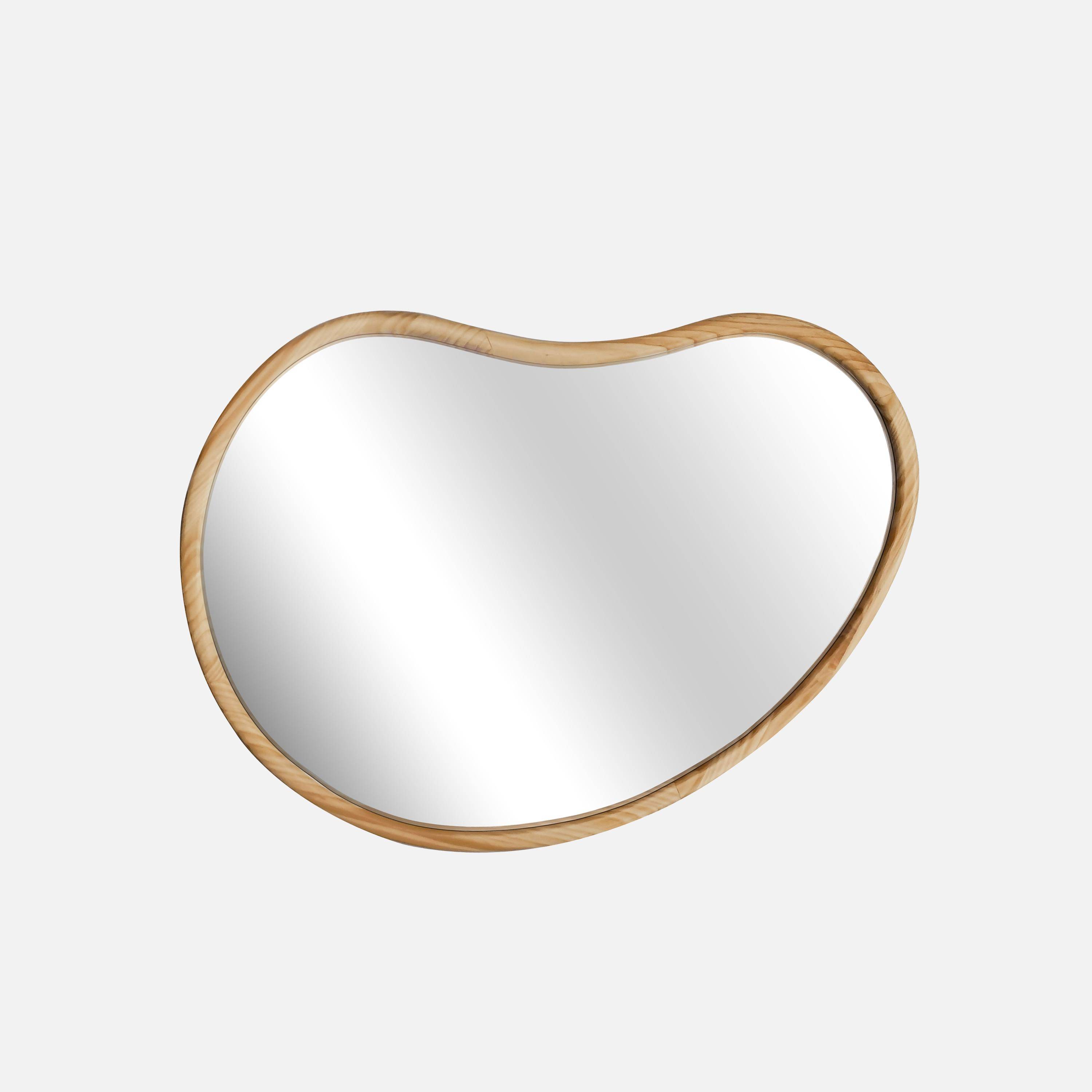 Specchio in legno di abete, 95cm, Jacob, Marrone naturale, 95x3x73 cm Photo5