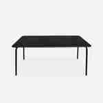 Gartentisch aus Metall (elektrophoretisch lackierter Stahl mit Rostschutz) 160x90cm, schwarz Photo3