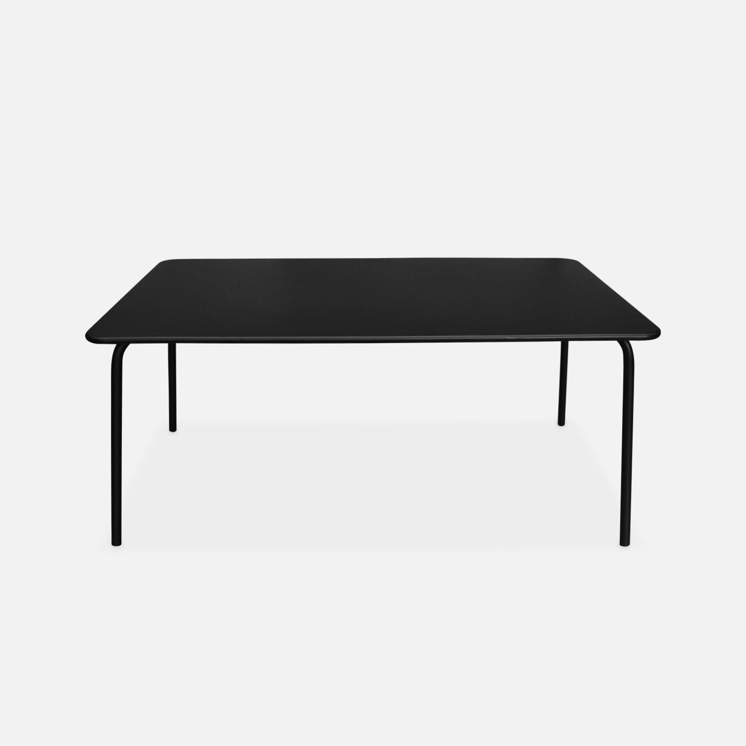 Gartentisch aus Metall (elektrophoretisch lackierter Stahl mit Rostschutz) 160x90cm, schwarz Photo3