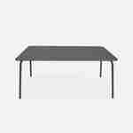 Gartentisch aus Metall (elektrophoretisch lackierter Stahl mit Rostschutz) 160x90cm, grau - Riviera Photo2