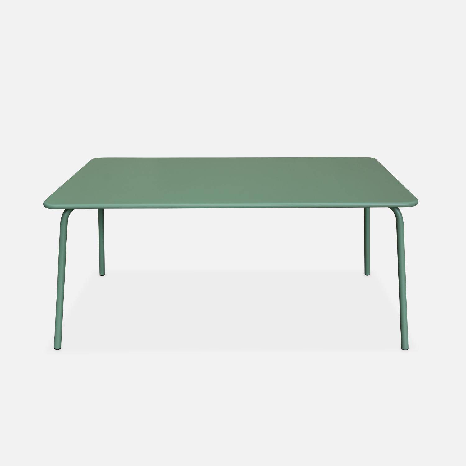 Tavolo da giardino in metallo a 6 posti, Tavolo Riviera, Verde acqua, 90x160x72 cm,sweeek,Photo4