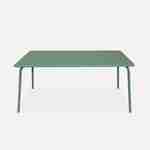 Gartentisch aus Metall (elektrophoretisch lackierter Stahl mit Rostschutz) 160x90cm, jadegrün Photo2
