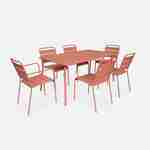 Gartentisch aus Metall (elektrophoretisch lackierter Stahl mit Rostschutz) 160x90cm, lachsrosa Photo2