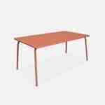 Gartentisch aus Metall (elektrophoretisch lackierter Stahl mit Rostschutz) 160x90cm, lachsrosa Photo1