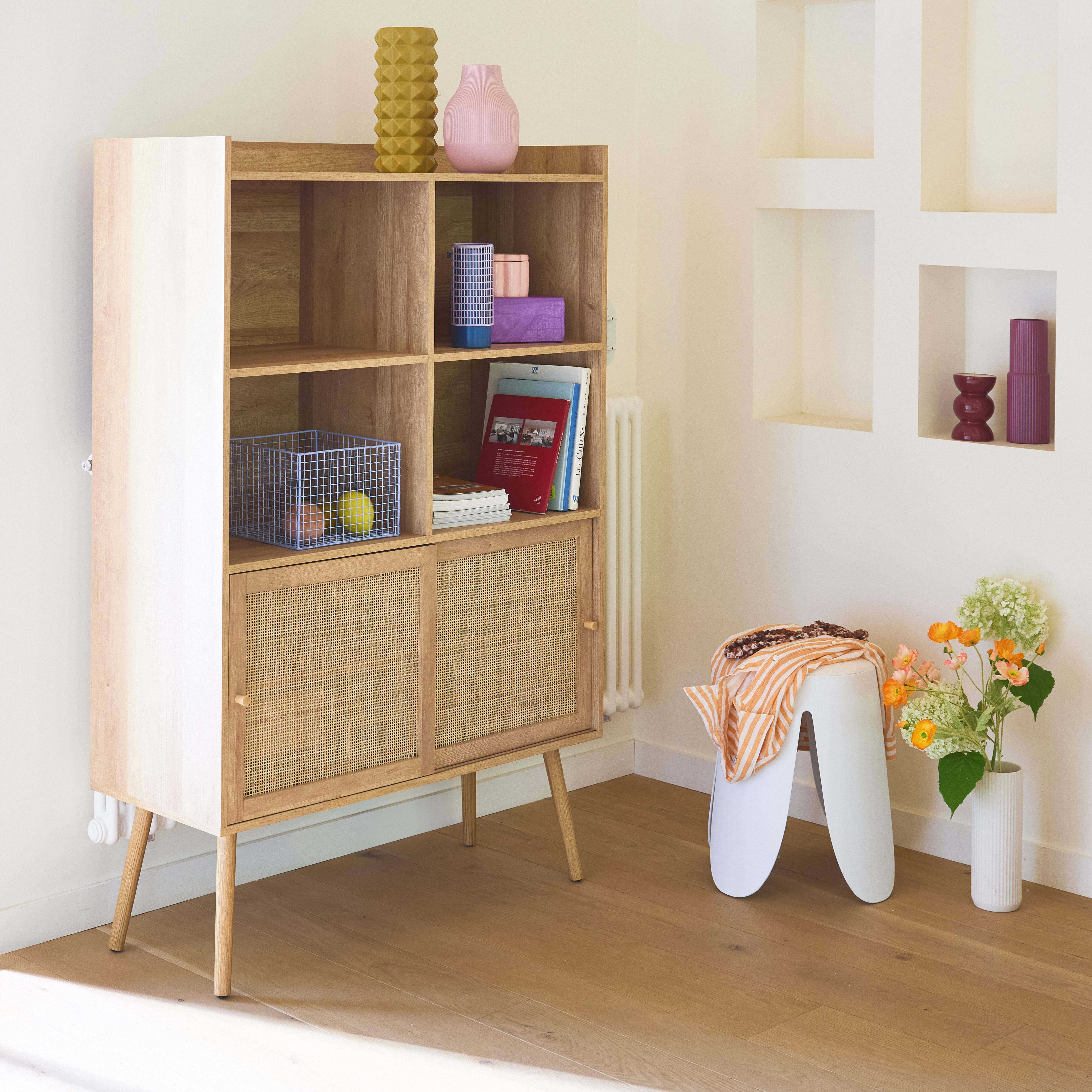 Cane bookcase furniture sales