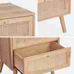 Wood and cane effect 4-drawer chest of drawers Photo4