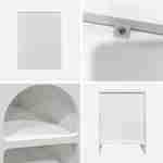 Table de chevet organique effet bois blanc, 2 niches de rangement (lot de 2) Photo4