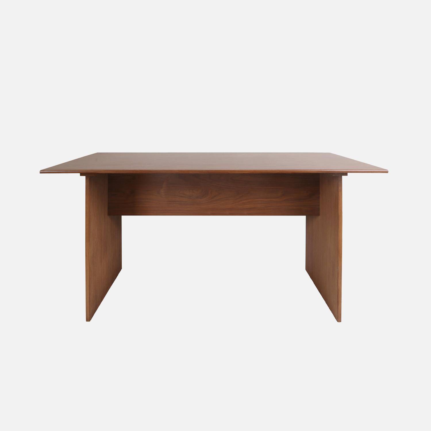 Table à manger rectangulaire effet bois sculpté 4-6 places, 170cm, couleur noyer  Photo2