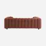 3-Sitzer-Sofa mit strukturiertem und kapitoniertem Bouclé-Bezug in terrakotta, Gestell aus Eukalyptusholz und Sperrholz - Leon Photo6