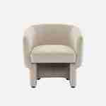 Sessel mit Stoffbezug in beige und abgerundeter Rückenlehnenform - Dolce Photo2