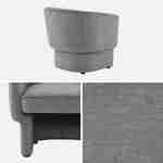 Donkergrijze stoffen fauteuil, Dolce, L 70 x P 70 x H 72cm, eucalyptushouten structuur Photo3