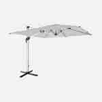 Topkwaliteit parasol, 3x3m, beige polyester doek, geanodiseerd aluminium frame, hoes inbegrepen Photo1