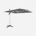 Topkwaliteit parasol, 3x3m, grijs polyester doek, geanodiseerd aluminium frame, hoes inbegrepen Photo1