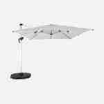 Topkwaliteit parasol, 3x4m, beige polyester doek, geanodiseerd aluminium frame, hoes inbegrepen Photo2