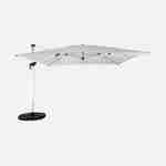 Topklasse parasol, 4x4m, beige polyester doek, geanodiseerd aluminium frame, hoes inbegrepen Photo2