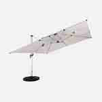 Topklasse parasol, 4x4m, beige polyester doek, geanodiseerd aluminium frame, hoes inbegrepen Photo3