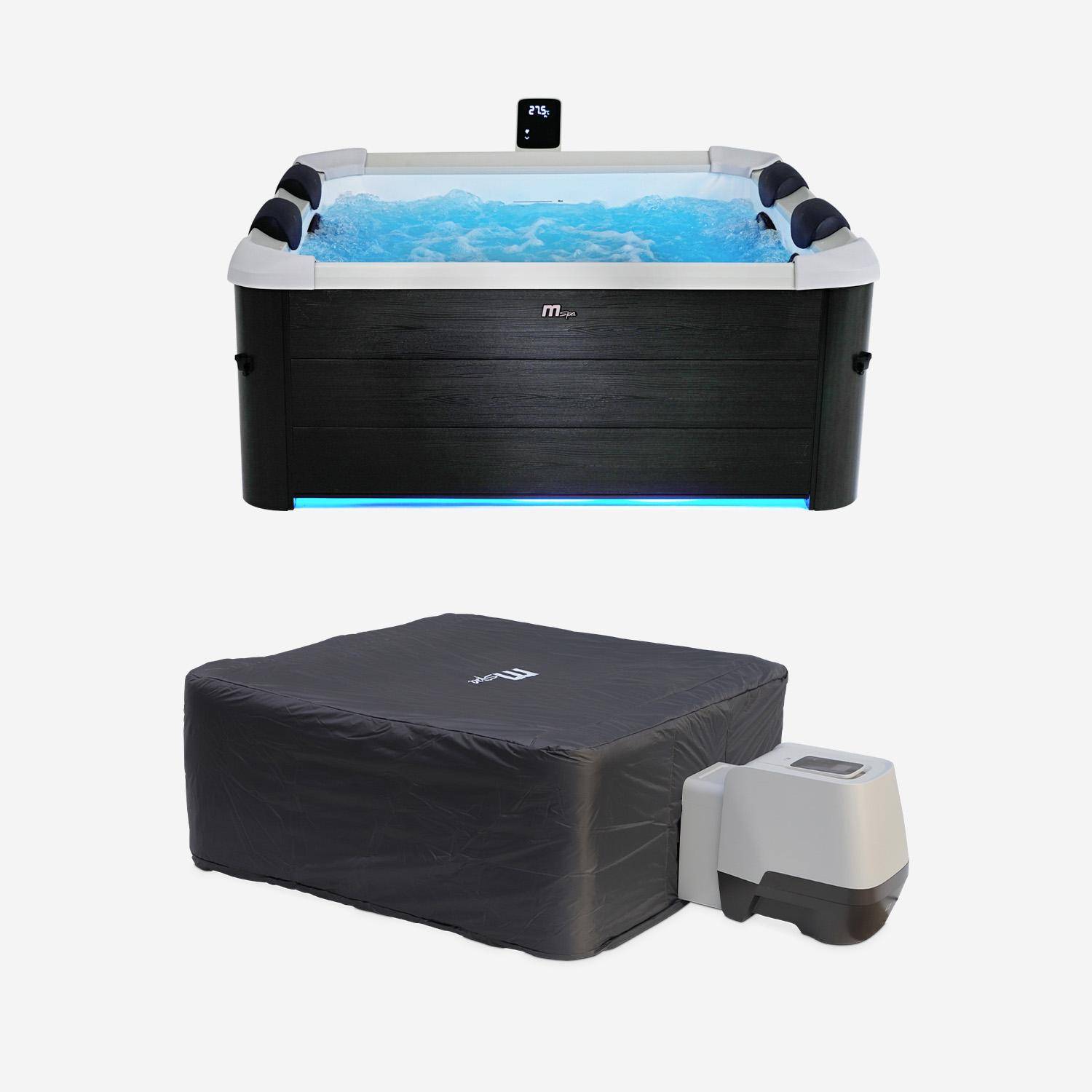 Fester Whirlpool  6 Personen grau, Hydromassage-System, 4 Kissen, inkl. Plane + Wärmeschutzhülle  - MSPA Oslo Photo1