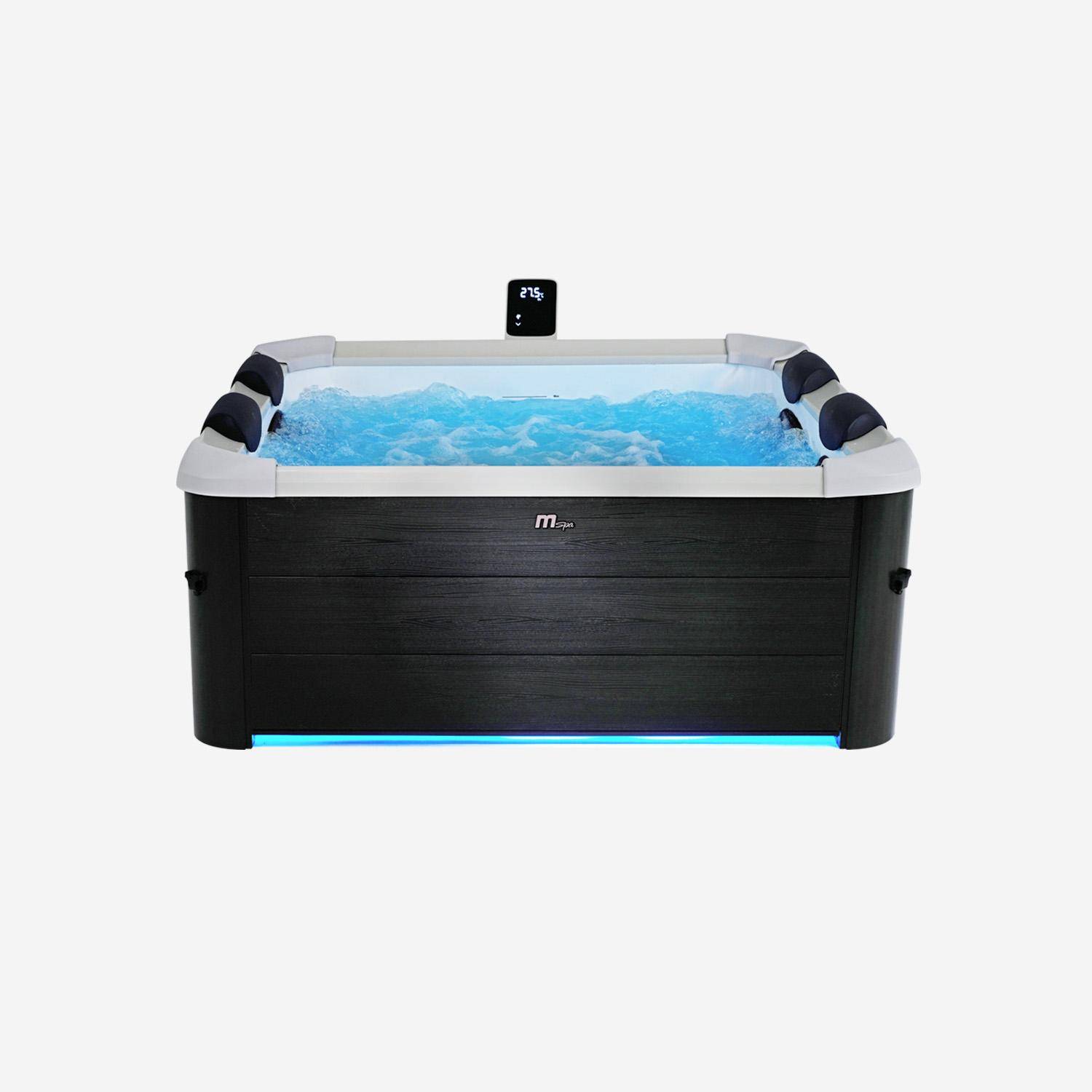 Fester Whirlpool  6 Personen grau, Hydromassage-System, 4 Kissen, inkl. Plane + Wärmeschutzhülle  - MSPA Oslo Photo2