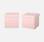Conjunto de 2 bancos bouclette cor-de-rosa para crianças l sweeek