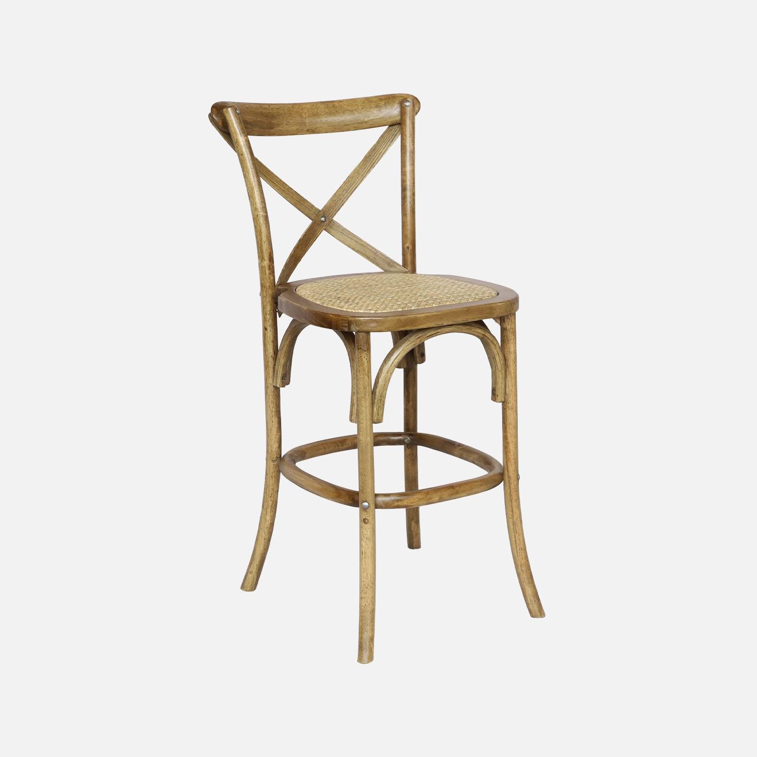 Bistro-Barhocker Vintage Holz antikbraun sweeek