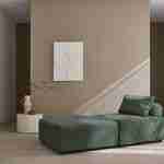2er Set Sessel ohne Armlehne mit grünem Cordbezug für ein modulares Sofa - Lao Photo3